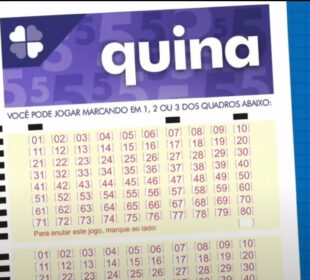 Quina 7009 acumulou e prêmio sobe para R$ 1.300.000