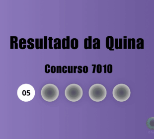 Resultado da Quina de hoje: concurso 7010 sorteia R$ 1,3 milhão